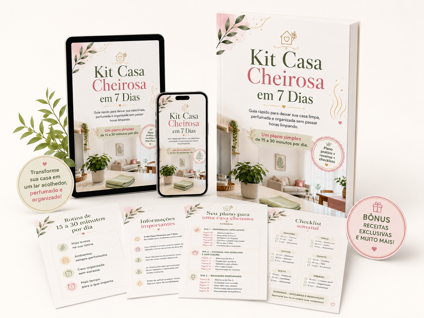Kit Casa Cheirosa em 7 Dias - mockup