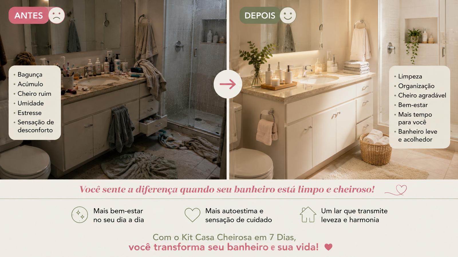 Antes e depois: banheiro