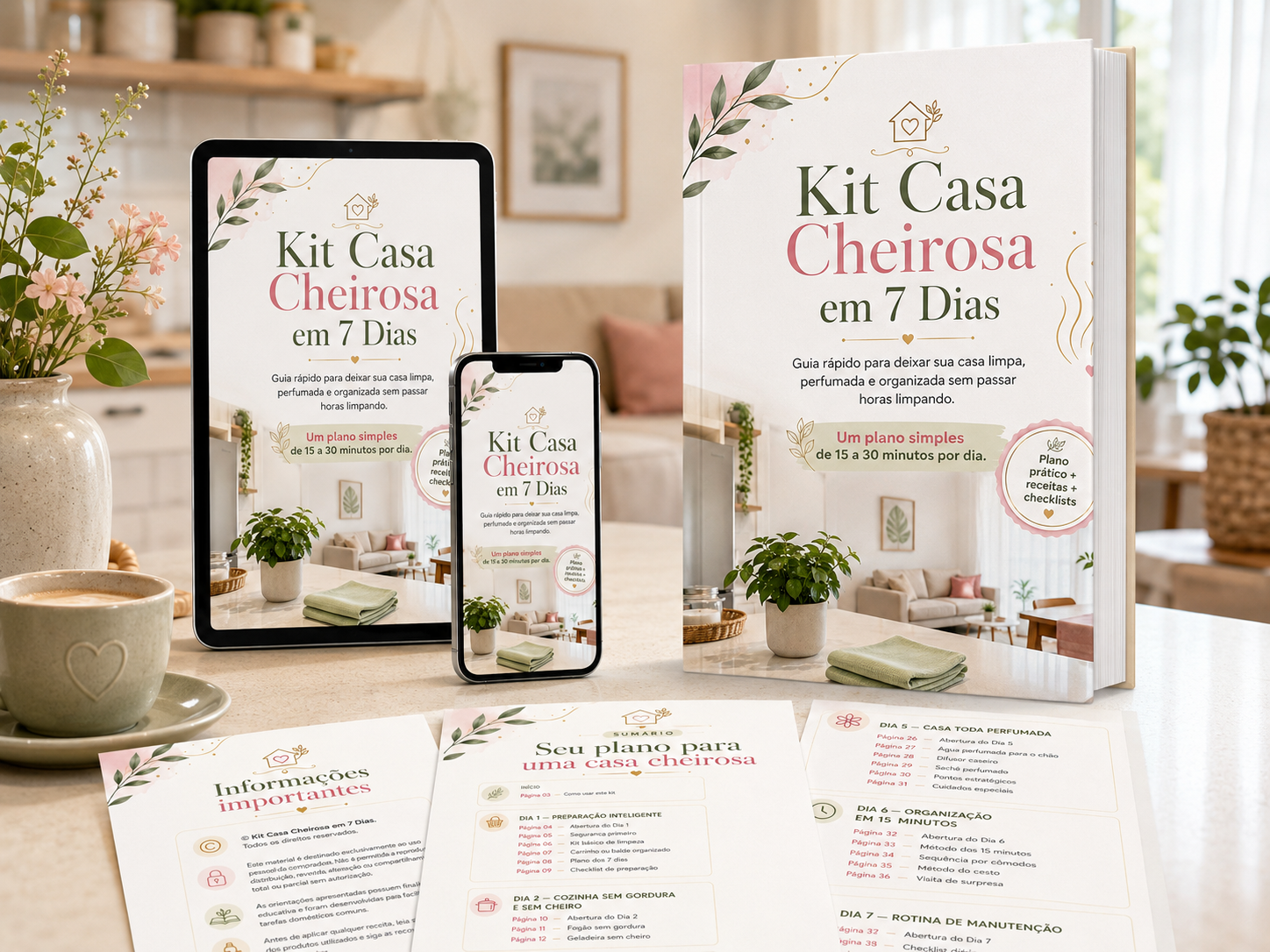 Kit Casa Cheirosa em 7 Dias - mockup